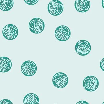 Chips fish glyph seamless pattern Stock Illustration