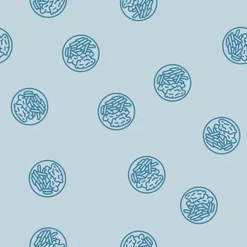 Chips fish line seamless pattern Stock Illustration