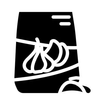 Chips garlic glyph icon vector illustration Stock Illustration