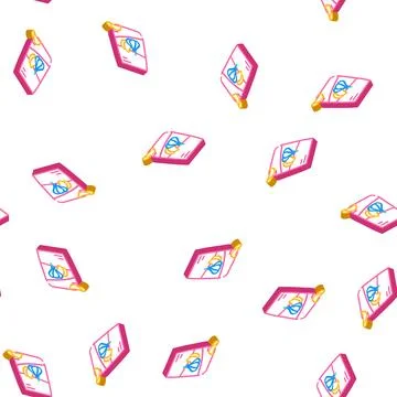Chips garlic isometric icon seamless pattern Stock Illustration