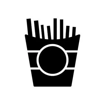 Chips glyph flat icon Stock Illustration