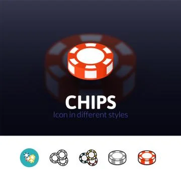 Chips icon in different style Stock Illustration
