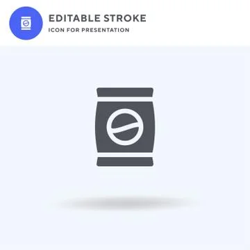 Chips icon vector, filled flat sign, solid pictogram isolated on white, logo  Illustrazione stock