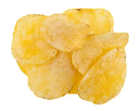 Chips isolated on white background Stock-Fotos