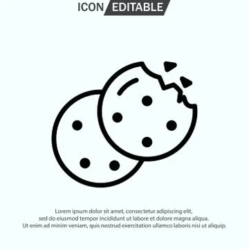 Chips line icon, outline vector logo illustration Stock Illustration