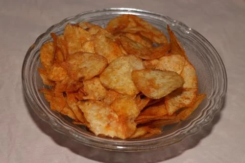 Chips made up of potato Stock Photos