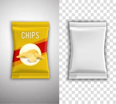 Chips Packaging Design Illustrazione stock