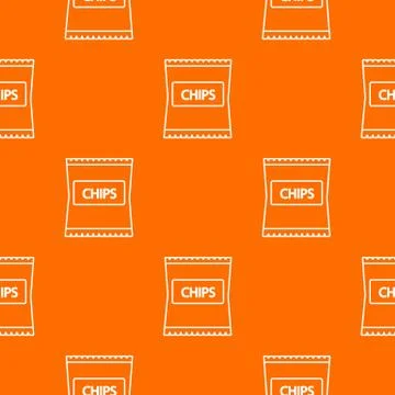 Chips pattern orange Stock Illustration