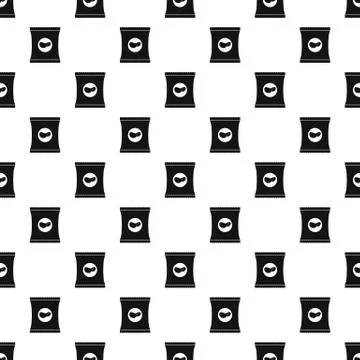 Chips pattern seamless vector Stock Illustration
