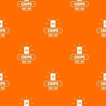 Chips pattern vector orange Illustrazione stock