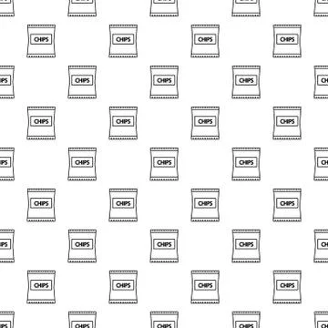 Chips pattern vector seamless Stock Illustration