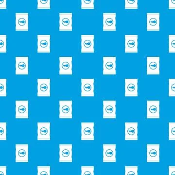 Chips plastic bag pattern seamless blue Stock Illustration