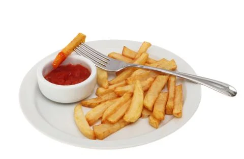 Chips on a plate Stock Photos