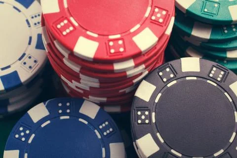 Chips for poker Stock Photos