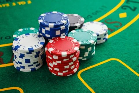 Chips for poker Stock Photos