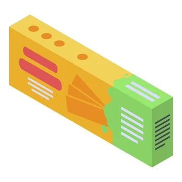 Chips potato package icon, isometric style Stock Illustration