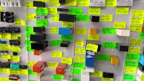 Chips, processors, microcircuits in the store Stock Footage 211121182