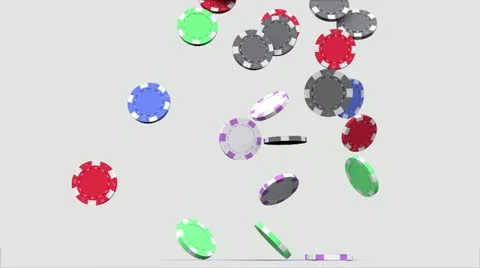 Chips randomly pouring into a heap Stock Footage 10855043