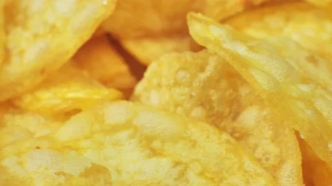 The chips rotate on the turntable. close up Stock Footage 214088159