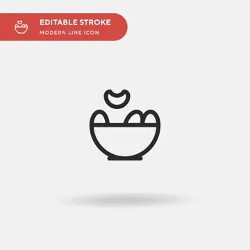 Chips Simple vector icon. Illustration symbol design template for web mobile  Illustrazione stock