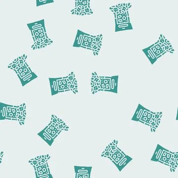 Chips smoker glyph seamless pattern Stock Illustration