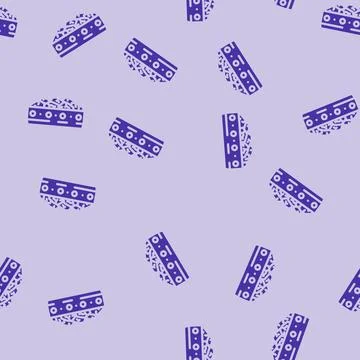 Chips smoker glyph vector seamless pattern Stock Illustration