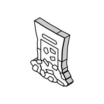 Chips smoker isometric icon vector illustration Stock Illustration