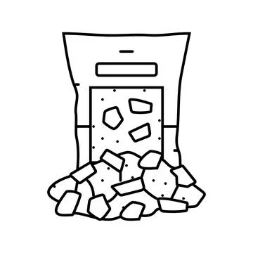 Chips smoker line icon vector illustration Stock Illustration