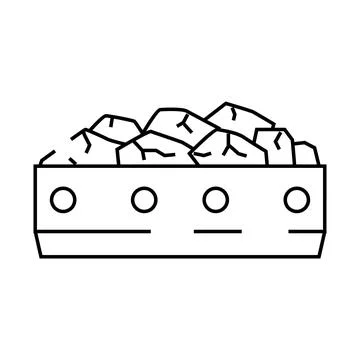 Chips smoker line icon vector illustration Stock Illustration