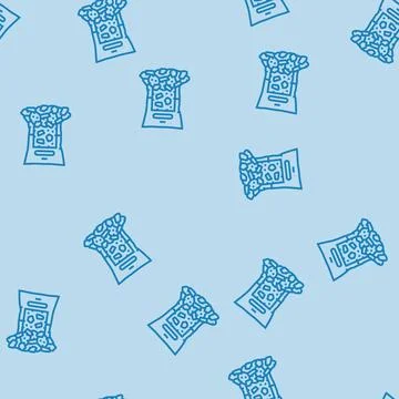 Chips smoker line seamless pattern Stock Illustration
