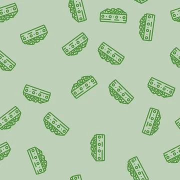 Chips smoker line vector seamless pattern Illustrazione stock