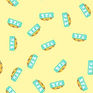 Chips smoker vector seamless pattern Stock Illustration