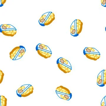 Chips snack allergy isometric icon seamless pattern Stock Illustration