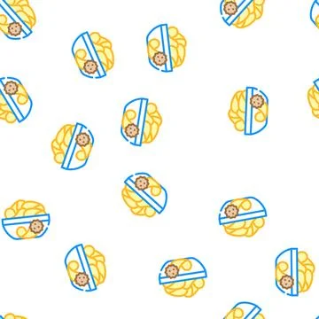 Chips snack allergy vector seamless pattern Stock Illustration