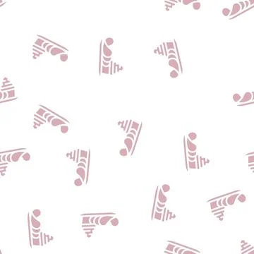 Chips with spicy sauce glyph vector seamless pattern Stock Illustration
