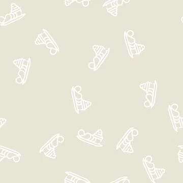 Chips with spicy sauce line vector seamless pattern Stock Illustration