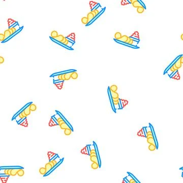 Chips with spicy sauce vector seamless pattern Stock Illustration