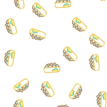 Chips spinach vector seamless pattern Stock Illustration