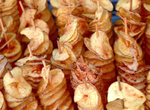 Chips on a stick Stock Photos