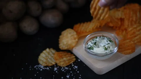 Chips on the table 库存影片 86737916