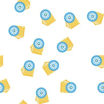 Chips for training vector seamless pattern Stock Illustration