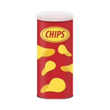 Chips Tube Illustration Stock Illustration