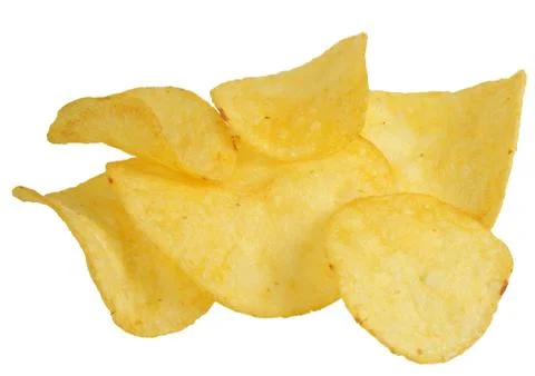 Chips on a white background Stock Photos
