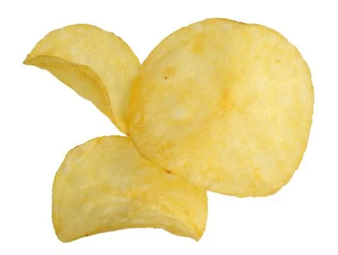 Chips on a white background Stock Photos