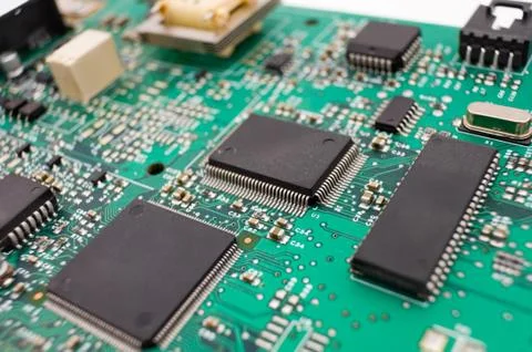 Chipset background, macro Stock Photos