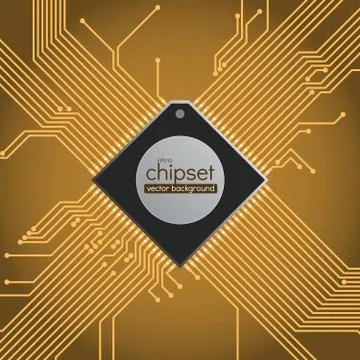 Chipset circuit vector background Stock Illustration