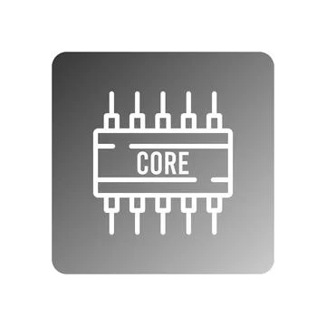 Chipset icon vector Stock Illustration