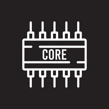 Chipset icon vector Stock Illustration