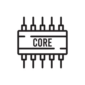 Chipset icon vector Stock Illustration