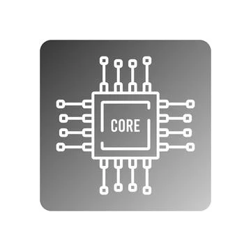 Chipset icon vector Stock Illustration